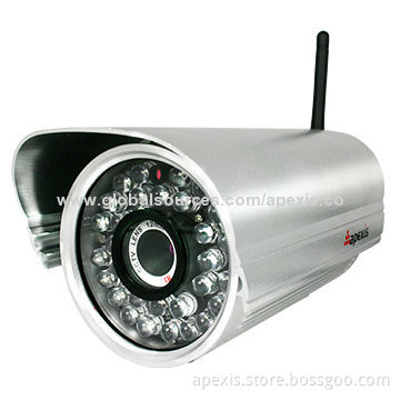 Wireless Outdoor CCTV Waterproof Megapixel IP Cameras, P2P and Long Distance Infrared Night Vision